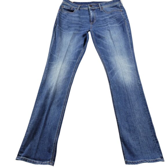 Seven7 Jeans Mens 36x35 Tag 36x34 Blue Slim Straight Fit Denim Dark Wash - Picture 1 of 8